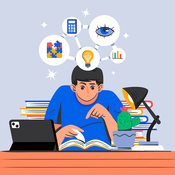 Vecteur gratuit illustration de neuroéducation dessinée à la main