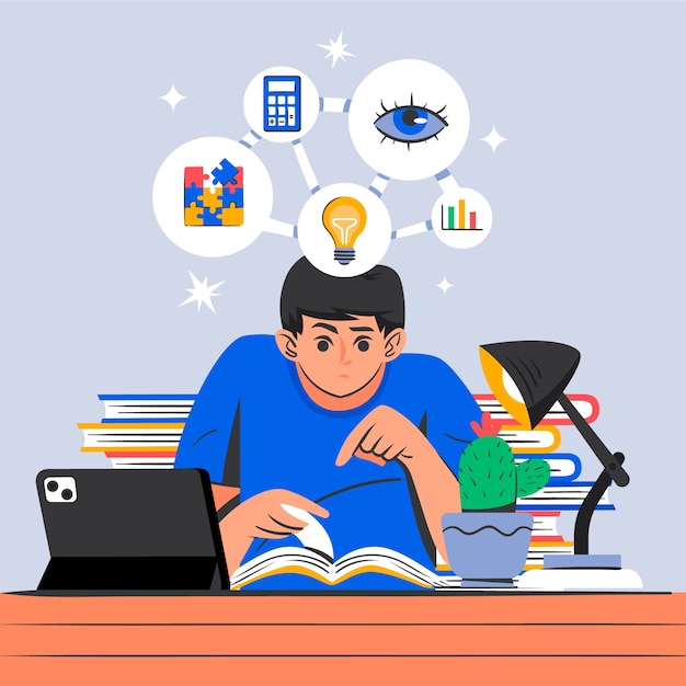 Illustration de neuroéducation dessinée à la main