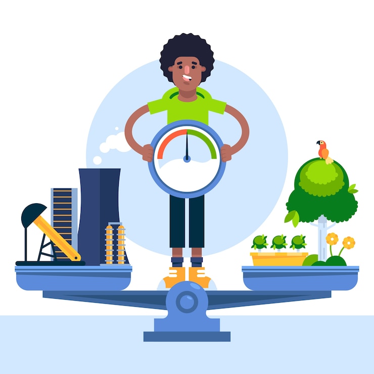 Vecteur gratuit illustration neutre en carbone design plat