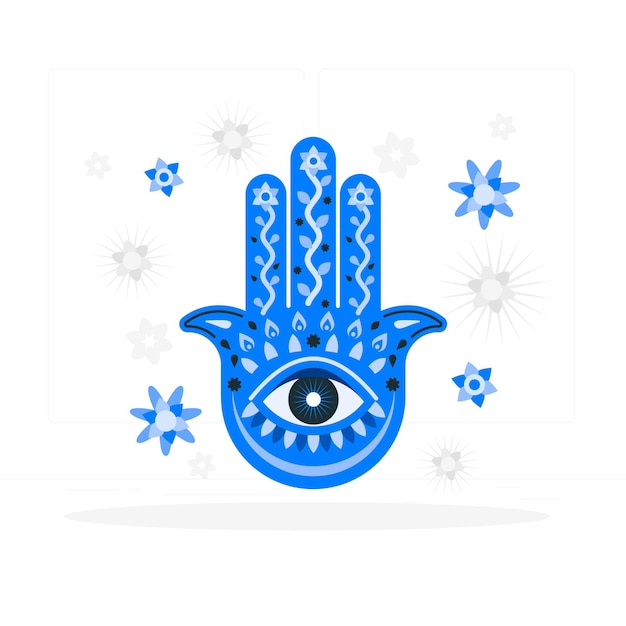 Vecteur gratuit illustration de la notion de hamsa