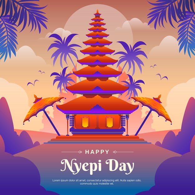 Illustration De Nyepi Dégradé