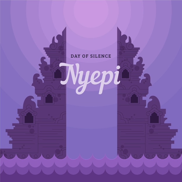 Illustration De Nyepi Plat