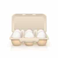 Vecteur gratuit illustration d'œufs en boîte