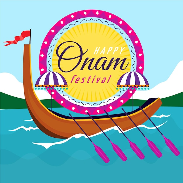 Vecteur gratuit illustration d'onam