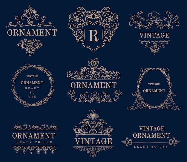 Illustration D'ornement Vintage S'épanouir