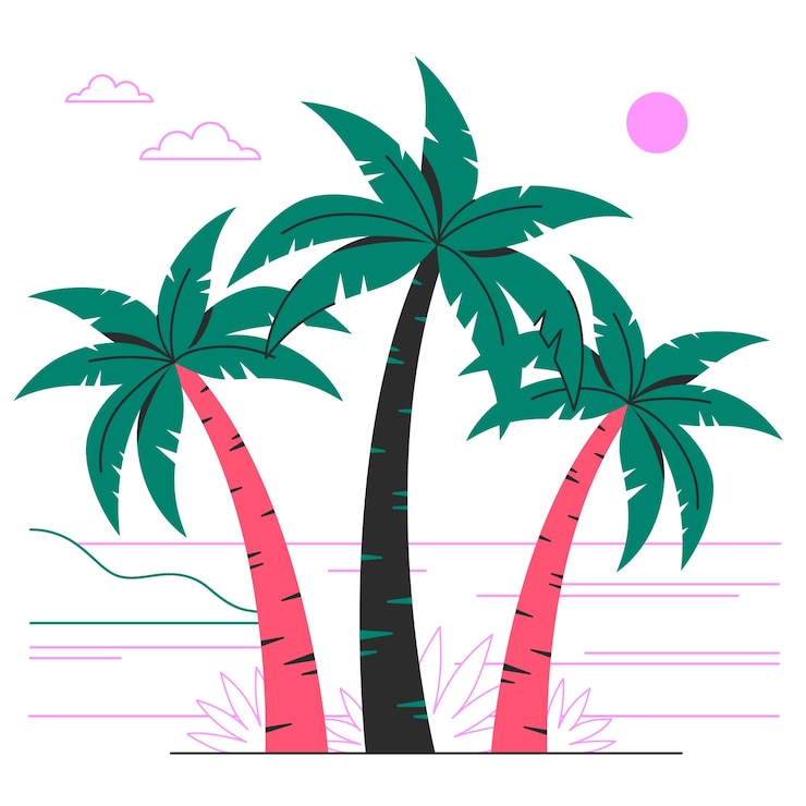 Vecteur gratuit illustration d'un palmier