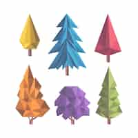 Vecteur gratuit illustration de paysage low poly design plat