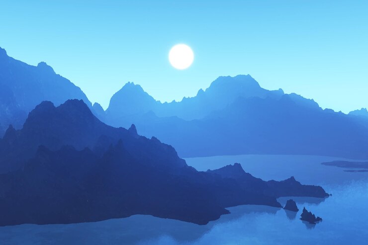 Vecteur gratuit illustration de paysage de montagne réaliste