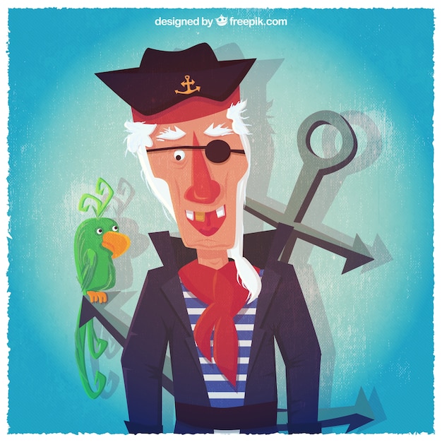 Vecteur gratuit illustration pirate