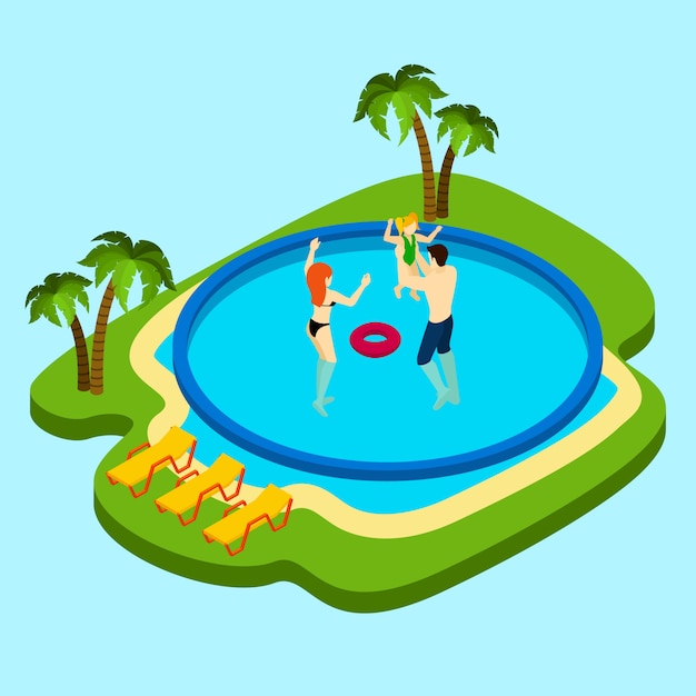 Vecteur gratuit illustration de la piscine