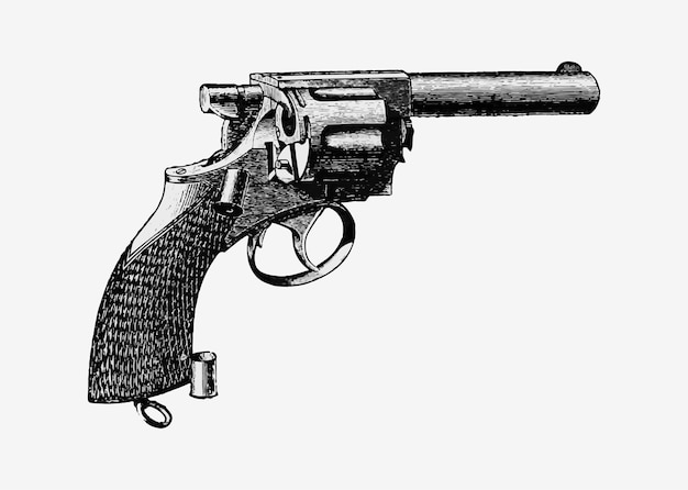 Illustration de pistolet vintage