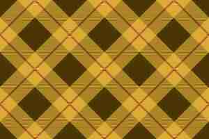 Vecteur gratuit illustration de plaid de tartan jaune sans couture vectorielle reproductible horizontalement et verticalement