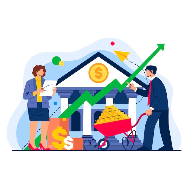 Illustration de plan d'épargne salariale dessiné à la main