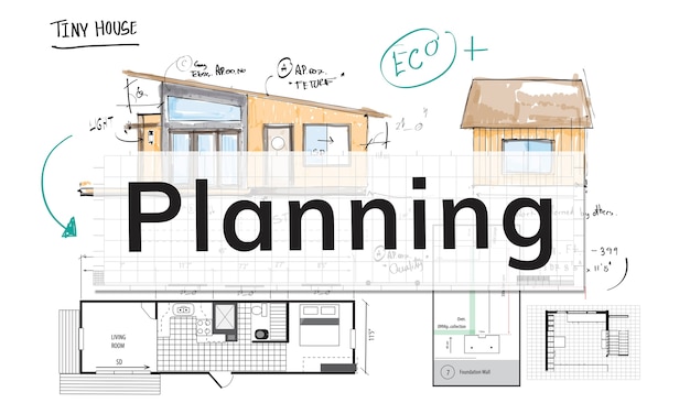 Vecteur gratuit illustration de la planification de la maison