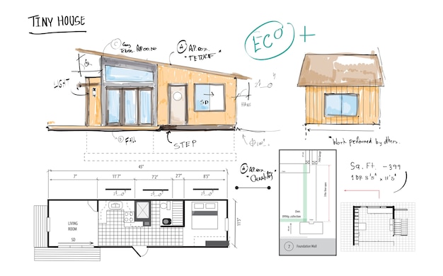 Illustration de la planification de la maison