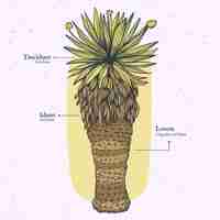 Vecteur gratuit illustration de plante frailejon design plat