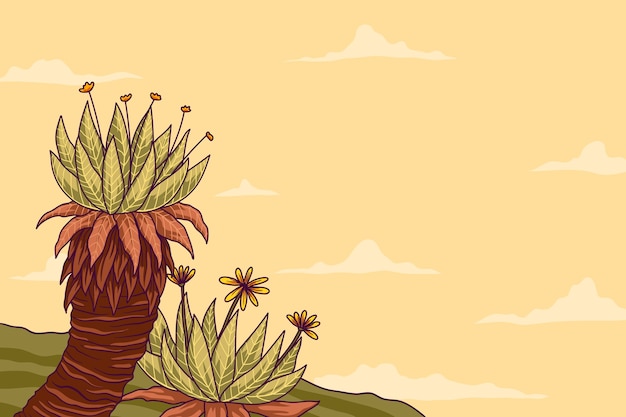 Vecteur gratuit illustration de la plante frailejon