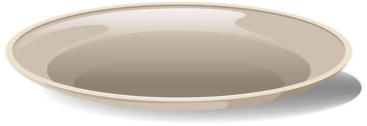 Vecteur gratuit illustration d'une plaque de céramique vide