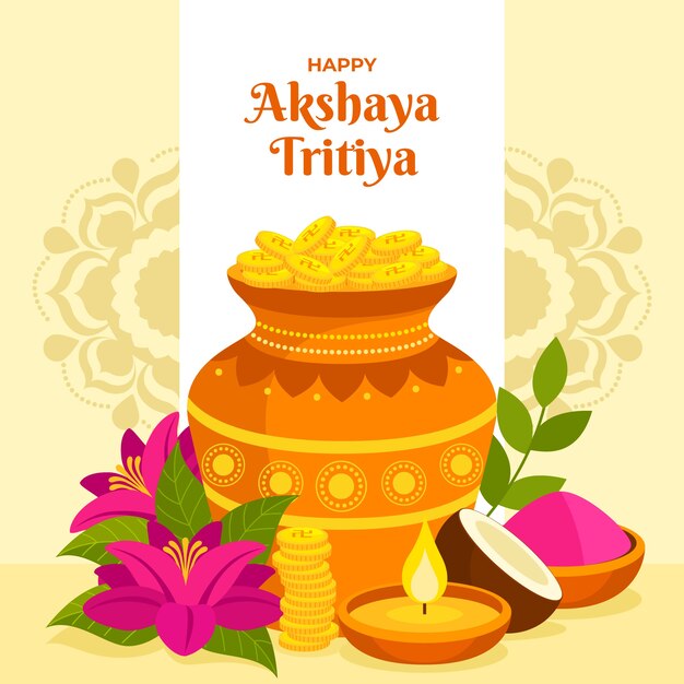 Illustration de plat akshaya tritiya