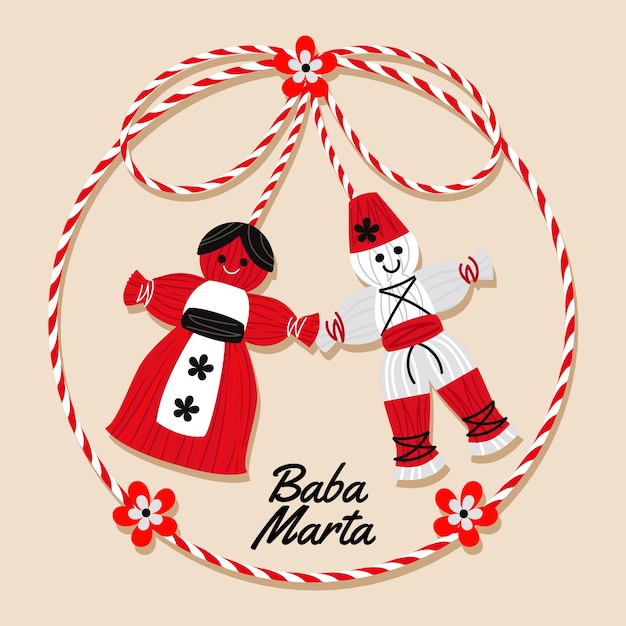 Vecteur gratuit illustration de plat baba marta