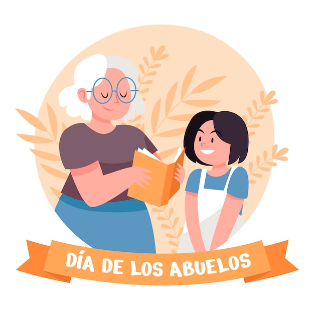 Illustration De Plat Bio Dia De Los Abuelos