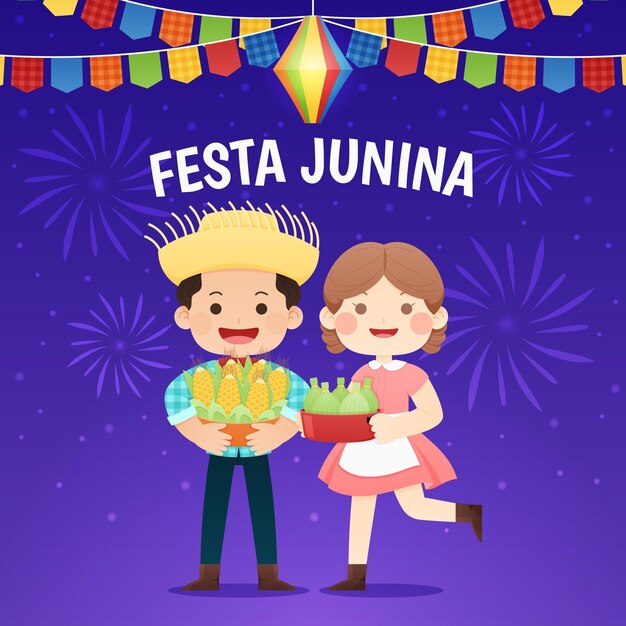 Illustration De Plat Festa Junina