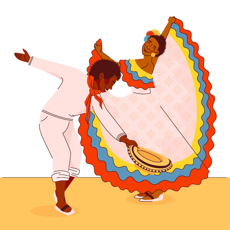 Vecteur gratuit illustration plate afro-colombienne