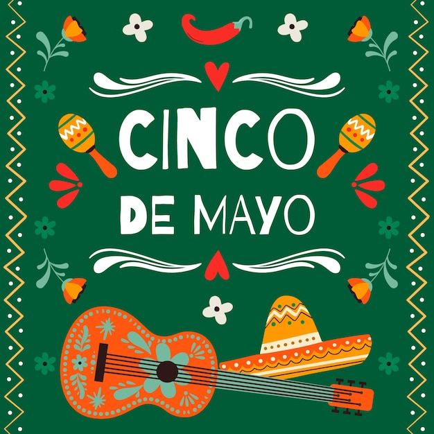 Illustration Plate De Cinco De Mayo