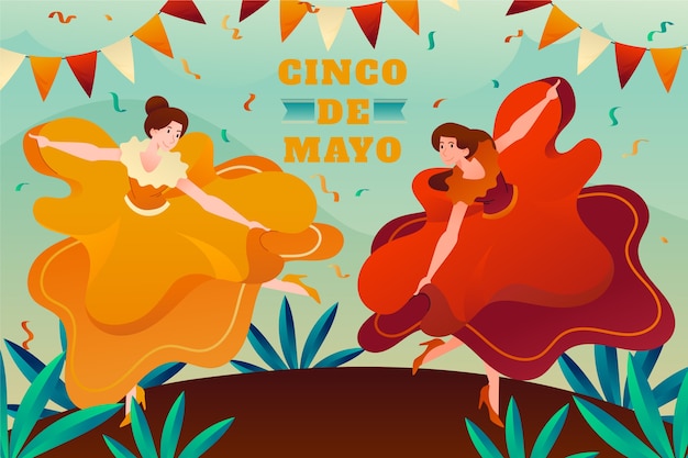 Vecteur gratuit illustration plate de cinco de mayo