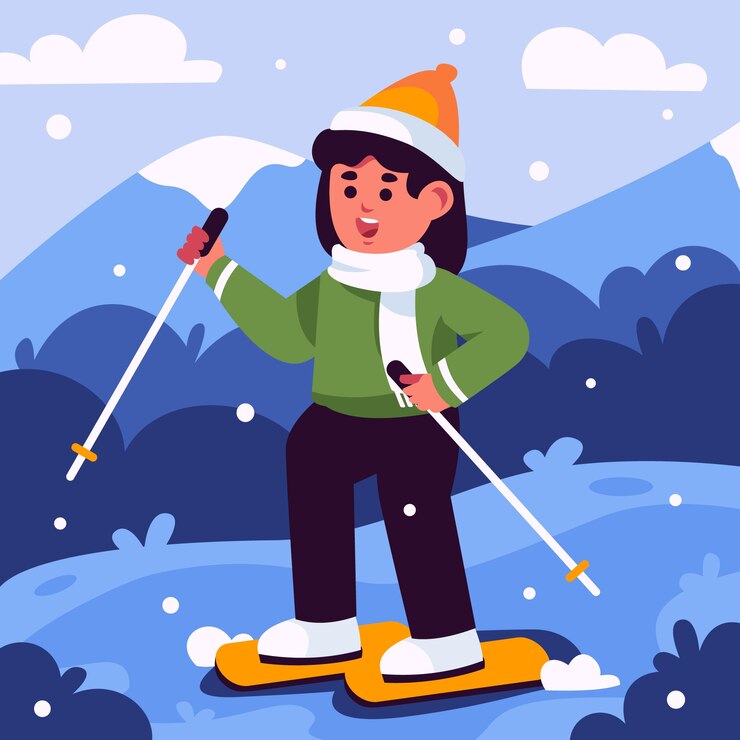 Vecteur gratuit illustration plate de l'hiver
