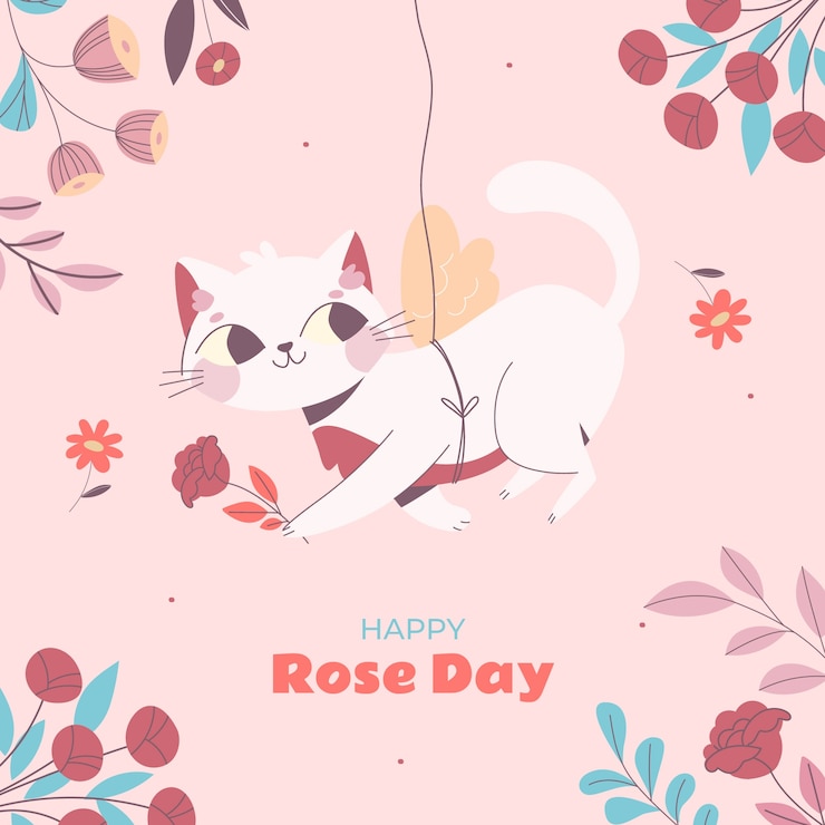Vecteur gratuit illustration plate pour la célébration du jour de la rose