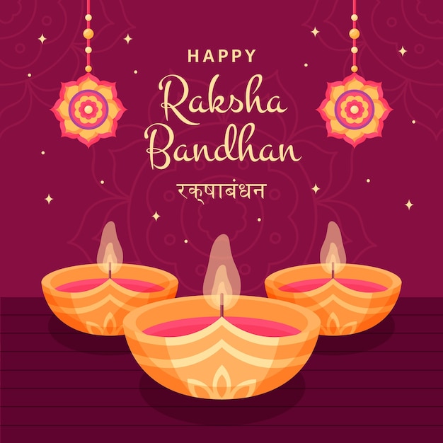 Illustration Plate Pour La Célébration De Raksha Bandhan