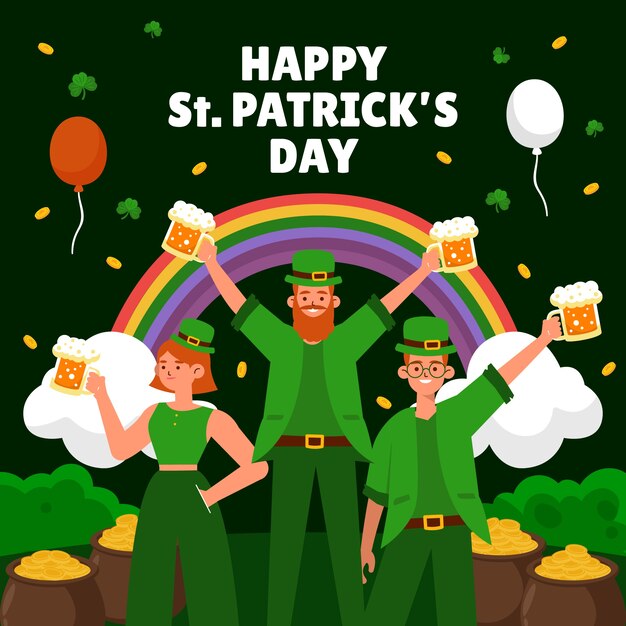 Illustration Plate Pour La Célébration De La Saint-patrick