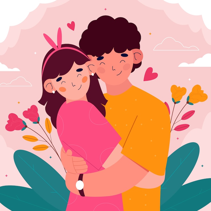 Vecteur gratuit illustration plate pour la célébration de la saint-valentin