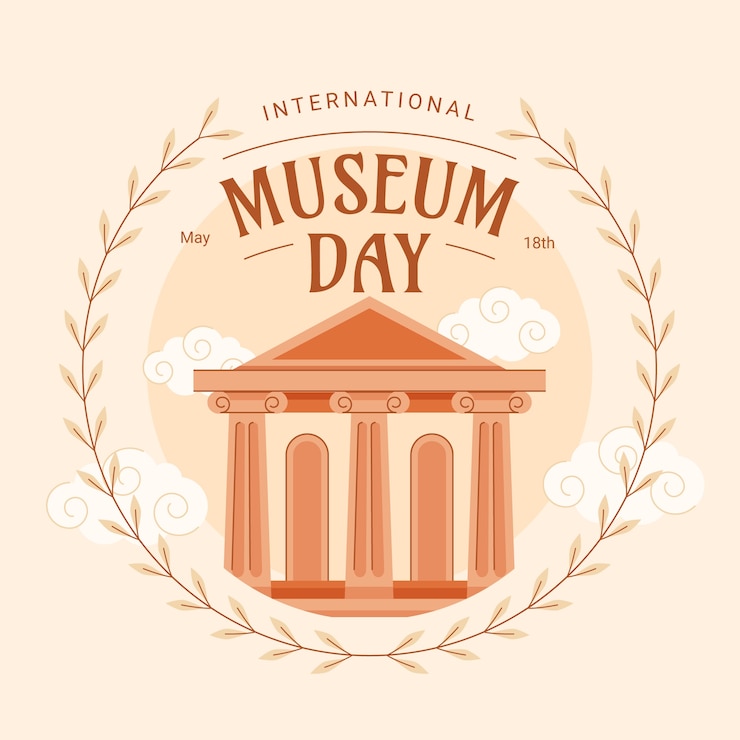 Vecteur gratuit illustration plate pour la journée internationale des musées