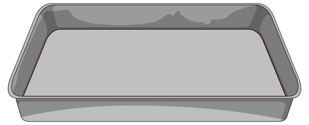 Vecteur gratuit illustration de plateau en acier inoxydable isolé