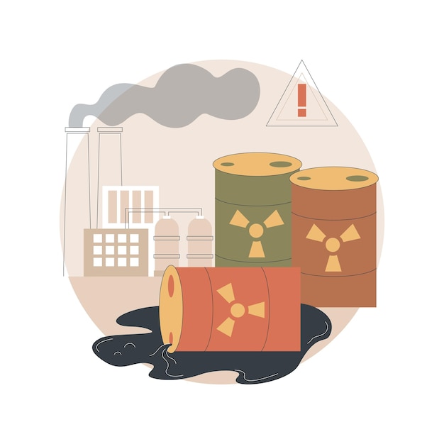 Vecteur gratuit illustration de la pollution radioactive