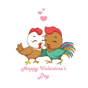 Illustration D Une Poule Et D Un Coq Amoureux Vecteur Premium Illustration D Une Poule Et D Un Coq Amoureux Vecteur Premium