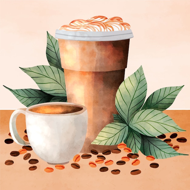 Vecteur gratuit illustration pour la célébration de la journée internationale du café