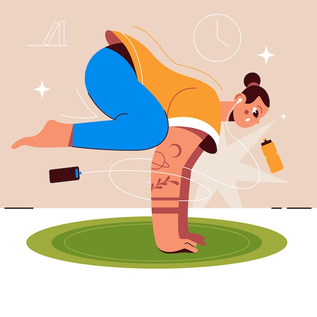 Vecteur gratuit illustration pour la célébration de la journée internationale du yoga