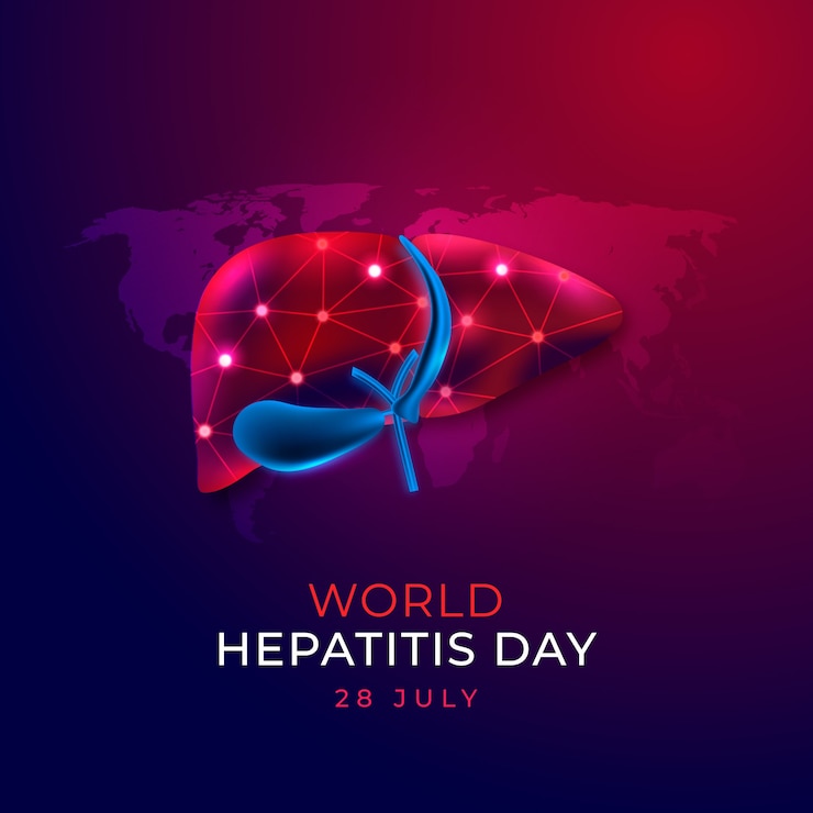 Vecteur gratuit illustration pour la sensibilisation à la journée mondiale de l'hépatite