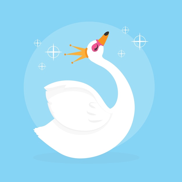 Vecteur gratuit illustration de la princesse cygne