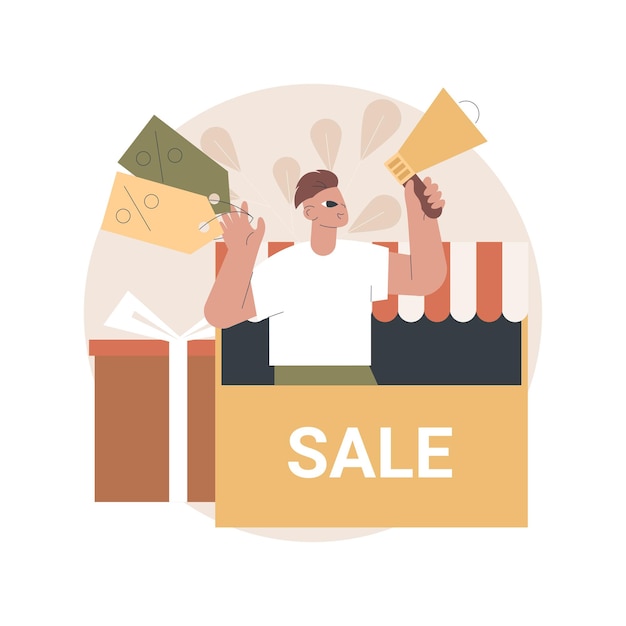 Vecteur gratuit illustration de la promotion des ventes