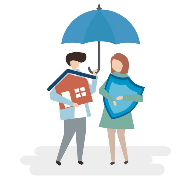 Illustration de la protection d'assurance habitation