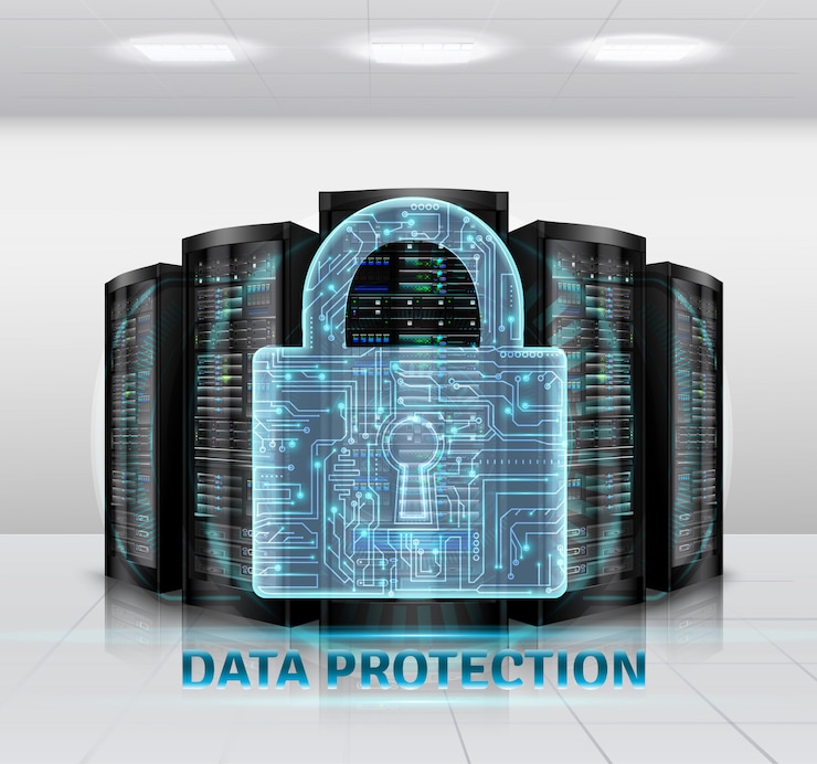 Vecteur gratuit illustration de la protection des données