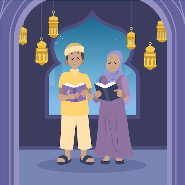 Illustration De Ramadan Dessiné à La Main