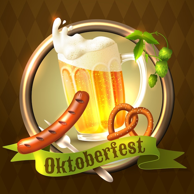 Illustration réaliste du festival Oktoberfest