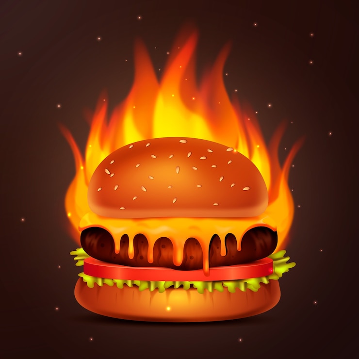 Vecteur gratuit illustration réaliste du hamburger