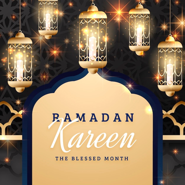 Vecteur gratuit illustration réaliste du ramadan kareem