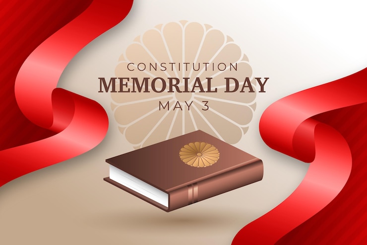 Vecteur gratuit illustration réaliste de la journée commémorative de la constitution japonaise